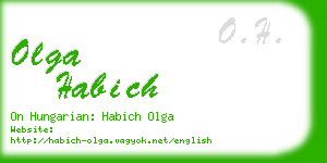 olga habich business card